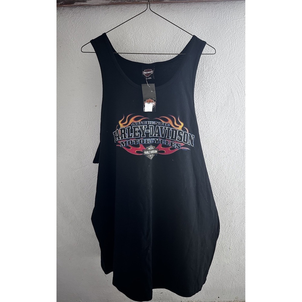 Vintage NWT Men's XXL Harley Davidson Black Indianapolis Tank Top